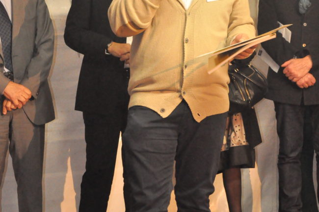 Le discours du lauréat ému