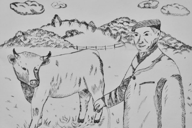 Claudette Trompat "La vache et le vacher"