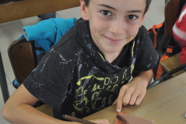 On grave avec application 