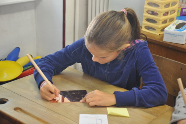 On grave avec application 