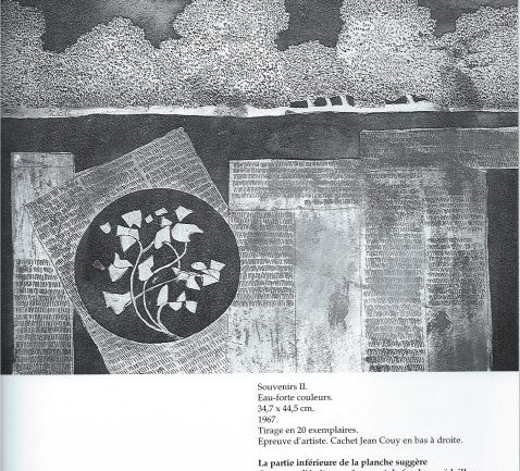 Souvenirs II eau-forte couleur
