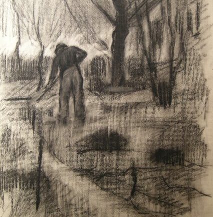 jardinier sous la pluie 1939