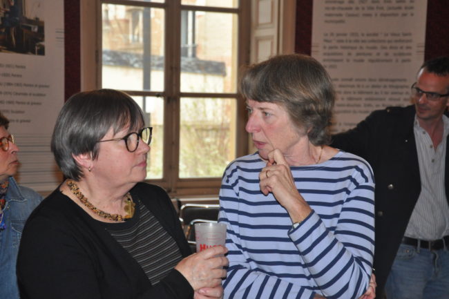La conservatrice B.Boustany et Annick Bourdon