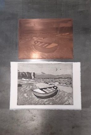 Plaque et gravure de Jo