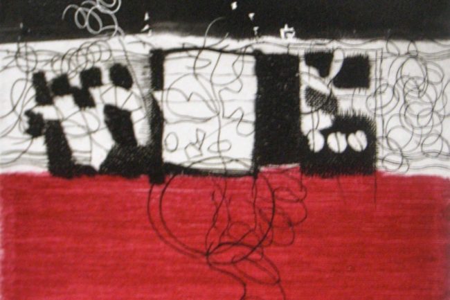 1967 Nuit insolite (lino + burin )